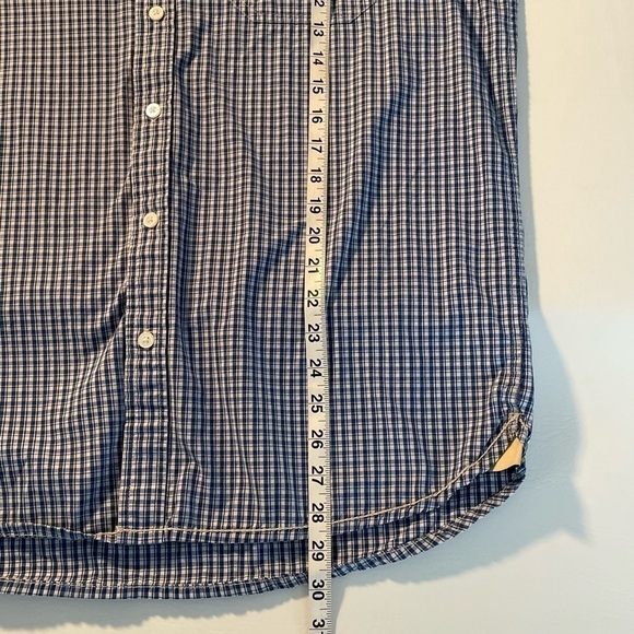 Timberland Long Sleeve Button Down Shirt Blue/White Gingham Check Size Medium - Picture 3 of 9